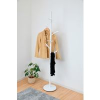 山善 YAMAZEN ツリーポールハンガー 幅300×奥行300×高さ1760mm サンドホワイト RTP-176(SWH) 1台（直送品）