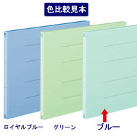 アスクル フラットファイルPP製 A3ヨコ背幅18mm ブルー 5冊 オリジナル（わけあり品）