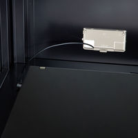 オカムラ スチール収納VILLAGE パーソナルロッカー 4人用 シリンダー錠 ＋下段ラテラル ブラック 幅800×奥行400×高さ1100mm 1 （取寄品）