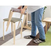 【軒先渡し】ヤマソロ Motley スタッキングスツール 角型 レッド 40-550 1セット(5脚入)（直送品）