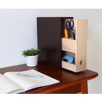 【軒先渡し】ヤマソロ Maronie デスクオーガナイザー 2段 幅100×奥行250×高さ300mm 77-304 1台（直送品）