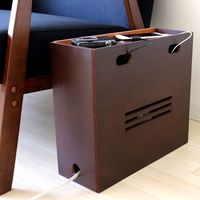 【軒先渡し】ヤマソロ Maronie 収納ボックス ルーター＆電源タップ 幅400×奥行148×高さ350mm 77-306 1台（直送品）