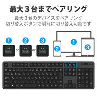 キーボード ワイヤレス Bluetooth5.0 フルキーボード スタンド タブレット ブラック TK-FBM112BK エレコム 1個（直送品）