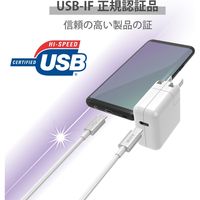 タイプCケーブル (USB-C to C) PD対応 60W 耐久 2m シルバー MPA-CCPS20PNSV エレコム 1本