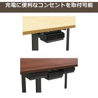 【軒先渡し】Y2K AKIRA スリムミーティングテーブル 幅2000×奥行1000×高さ720mm ブラウン 1台（直送品）