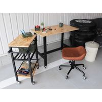 【軒先渡し】ヤマソロ Hide Out Works キャスターチェア キャメル 42-529 1脚（直送品）