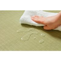 萩原 上敷き 水洗い可 祇園（ぎおん） 江戸間 8帖 グリーン 159057380 1枚（直送品）
