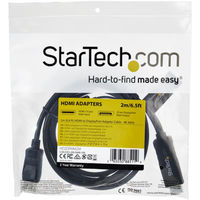Startech.com HDMI - DisplayPort変換ケーブル 2m 4K/30Hz対応 HD2DPMM2M 1個