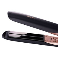 パナソニック ストレートヘアアイロン ナノケア EH-HS0E-K 3D密着プレート 温度5段階 開閉ロック 立ち上がり20秒 海外対応 黒