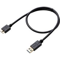 USBケーブル 0.5m A[オス]-microB[オス] USB3.0 TV 外付けHDD ブラック DH-AMB3N05BK エレコム 1個