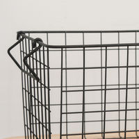 不二貿易 スタッキングワイヤーバスケット BK 37x26x18 26680 1個