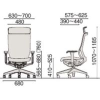 【設置込】イトーキ エピオスチェア 背布張 EXハイバック 可動肘 ロッキングレンジ調節 ウレタンキャスター 黒×ネイビーブルー×ブラック 1脚（直送品）