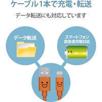 ライトニングケーブル 1.2m カラフル A-Lightning オレンジ MPA-FUAL12CDR エレコム 1個