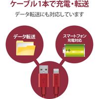 ライトニングケーブル 1m アルミコネクタ耐久仕様 USB(A)オス-Lightningオス レッド MPA-UALPS10RD エレコム 1個