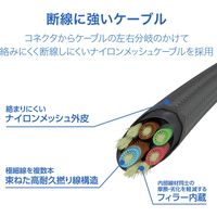 マイク付きイヤホン ライトニング端子 カナル型 10.0mmドライバー 高耐久ケーブル採用 ブルー EHP-LFS12CMBU エレコム 1個