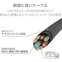 エレコム マイク付きイヤホン ライトニング端子 カナル型 10.0mmドライバー 高耐久ケーブル採用 ブラック EHP-LFS12CMBK 1個