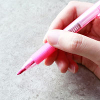 日本紐釦貿易 ノック式水性チャコペン 4.0mm芯 本体+芯(ピンク)1本入 SDY5437 1セット(5個)