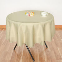 防炎テーブルクロス ロイヤル ベージュ 円形 145cm 4976416119116 1枚