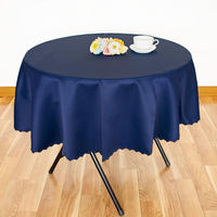 防炎テーブルクロス ロイヤル ネイビー 円形 145cm 4976416119512 1枚