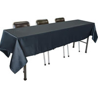 長机用 防炎テーブルクロス ロイヤル ブラック 120×240cm 4976416119581 1枚