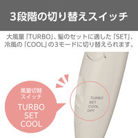 テスコム ヘアドライヤー マイナスイオン 折りたたみ スリットフード アッシュベージュ TID325 C 1個