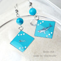 イングカワモト レジンクラブ ホホジロザメ SHARK UVレジン用シールパーツ RC-GWS-101 1セット(3枚セット)（直送品）