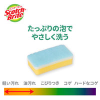 スリーエム（3M）スコッチブライト 泡立ちゆたか ソフトスポンジ 抗菌 キッチン キズつけない ブルー WS-77KB（1個入×6）