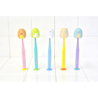 すみっコぐらし ハブラシ マスコット付き吸盤歯ブラシ とかげ 1本 ユーカンパニー 歯ブラシ（子供用）