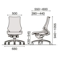 【設置込】イトーキ エフチェア ハイバック 布張り 肘無 ハンガー付 樹脂脚 モスグリーン×ホワイト KG130PSHM-W9Q6 1脚（直送品）