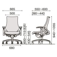 【設置込】イトーキ エフチェア ハイバック 布張り 可動肘 樹脂脚 アイビーグリーン×ブラック KG-137PS-T1Q2 1脚（直送品）