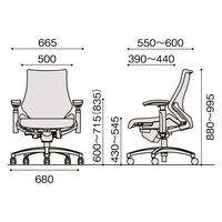 【設置込】イトーキ エフチェア ローバック 布張り 可動肘 樹脂脚 プラムパープル×ブラック KG147PSM-T1X7 1脚（直送品）