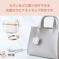 AirPods 第3世代 ソフト カバー 落下防止 カラビナ付 クリア×ゴールドライン AVA-AP5UCMCR エレコム 1個（直送品）