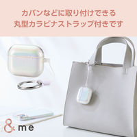AirPods 第3世代 ソフト カバー 落下防止 カラビナ付 オーロラクリア AVA-AP5UCACR エレコム 1個（直送品）