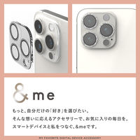 iPhone15Pro/15ProMax カメラフィルム ガラス グリッター 銀 PM-A23CFLLP5SVG エレコム 1個