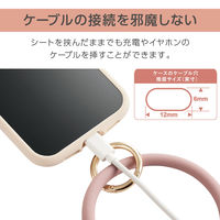 スマホストラップ 手首 ハンド シリコンハンド(丸型) 落下防止 &me ピンク P-STHSI2PN エレコム 1個（直送品）