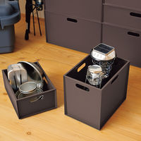 JEJアステージ カロキューブ縦型ハーフ ダークブラウン 収納ボックス 1個