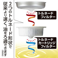 竹原製缶 トルネオ Wクリーナーろ過オイルポット1.0L S-26 1セット(3個)