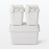 無印良品 再生ポリプロピレン入り 頑丈収納ボックス ミニ 約幅39.5×奥行29.5×高さ37cm 約22L 1セット（1個×2）