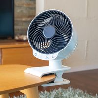 TOPLAND 15cm DCサーキュレーター クリップ扇 風量4段階 2Way電源 SF-CC20 WT 1台