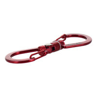 三共コーポレーション S型ユニバーサルカラビナ 80mm レッド #360517 1個