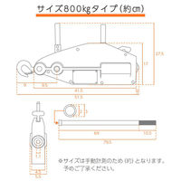 ベスト・アンサー ハンドウインチ 800kg 10m オレンジ diy-035-or 1台（直送品）