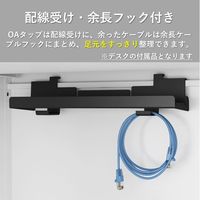 【組立設置込】プラス US 片袖机 幅1800×奥行700×高720ｍｍ ウォルナット×ブラック UR-187WDL-3 LW/SBK 1台（直送品）