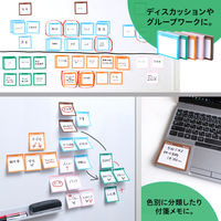 プラス 付箋 みんなのふせん 強粘着 75×75mm アソート 75000 1箱（10冊：5色×2冊）