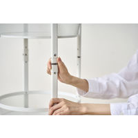 アイリスオーヤマ 折り畳み出来るマルチワゴン 丸形3段 ホワイト 収納カート ランドリー/キッチンワゴン MUW-R3 1台