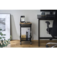 アイリスオーヤマ 折り畳み出来るマルチワゴン 2段 ブラック 収納カート ランドリー/キッチンワゴン MUW-S2 1台