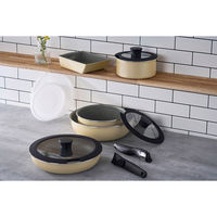 アイリスオーヤマ フライパン ダイヤモンドコートパン ガス12点セット クレイベージュ DCG-T12S 1セット