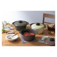 アイリスオーヤマ 無加水鍋 24cm チャコールグレー MKS-24 1台