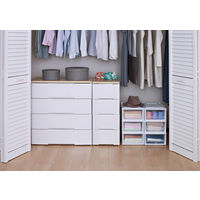 アイリスオーヤマ チェスト Sサイズ 収納ケース 積み重ね ホワイト/クリア BC-S 1個