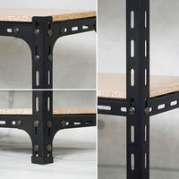 【軒先渡し】北島 アングル棚 スチールラック 2段 幅770×奥行620×高さ450mm  ホワイト 1台（直送品）