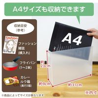 JEJアステージ ストレーショナリー スリムボックス クリア 1セット(3個)